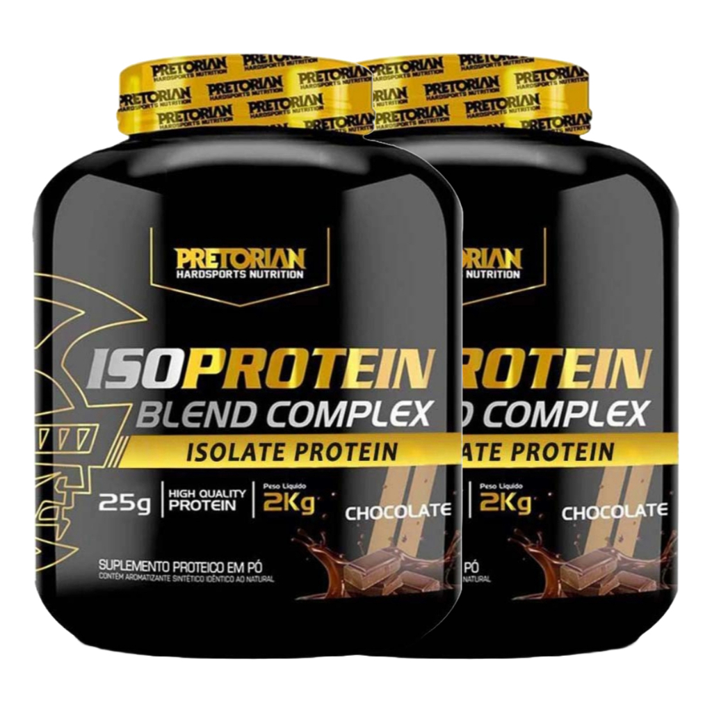 Kit 2x Whey Protein Isolado Blend 2Kg - Pretorian