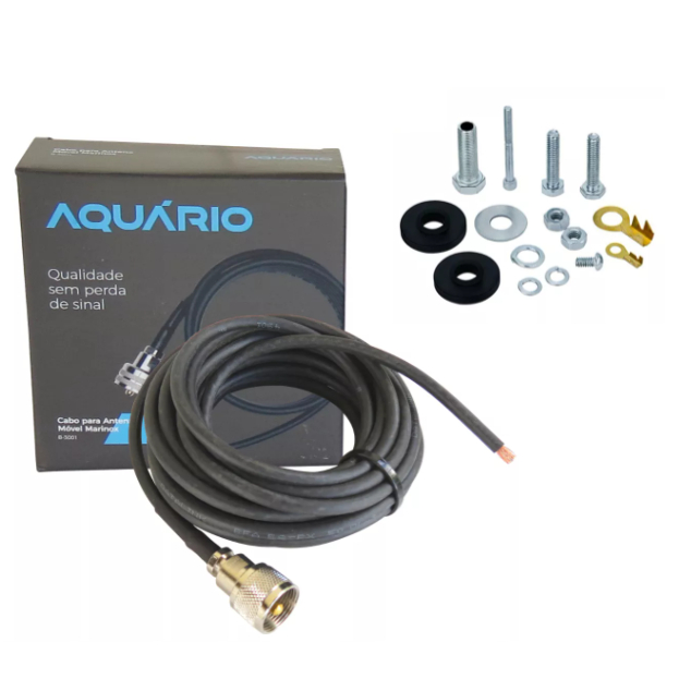 Cabo Coaxial Rg58 5,5 Metros Px B-3001 Aquário + Kit Parafusos Anti-furto R-30 em Oferta na Shopee