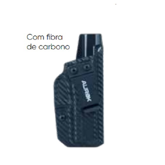 Coldre Kydex Fibra de Carbono IWB - Case Velado Aurok - Taurus TS9