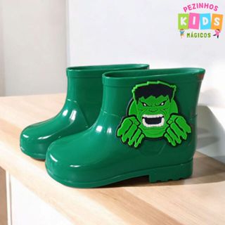 Galocha Bota De Chuva Infantil Hulk Juvenil Menino Leve Confortável Impermeável Estiloso Linda em Oferta na Shopee