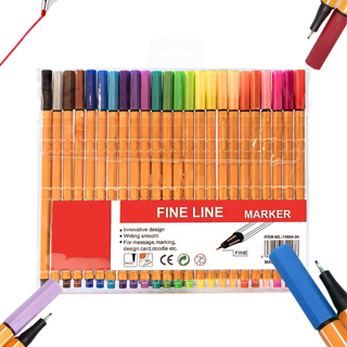 Kit 24 a 12 Canetinhas Cores Caneta Colorida Fine Line 0.4mm Material Escolar Ponta Fina Volta Aulas em Oferta na Shopee