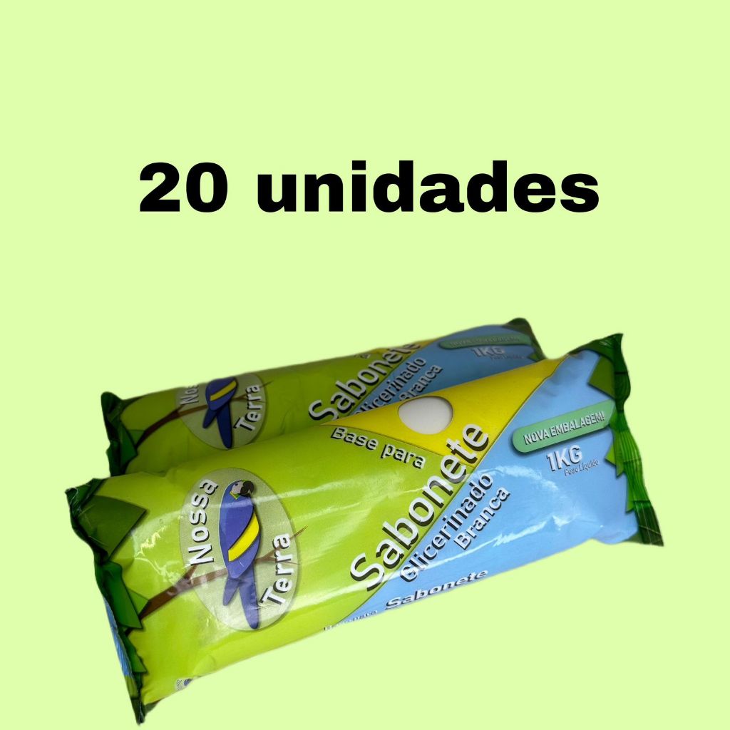 20 bases para sabonete glicerinado Nossa Terra 1kg em Oferta na Shopee