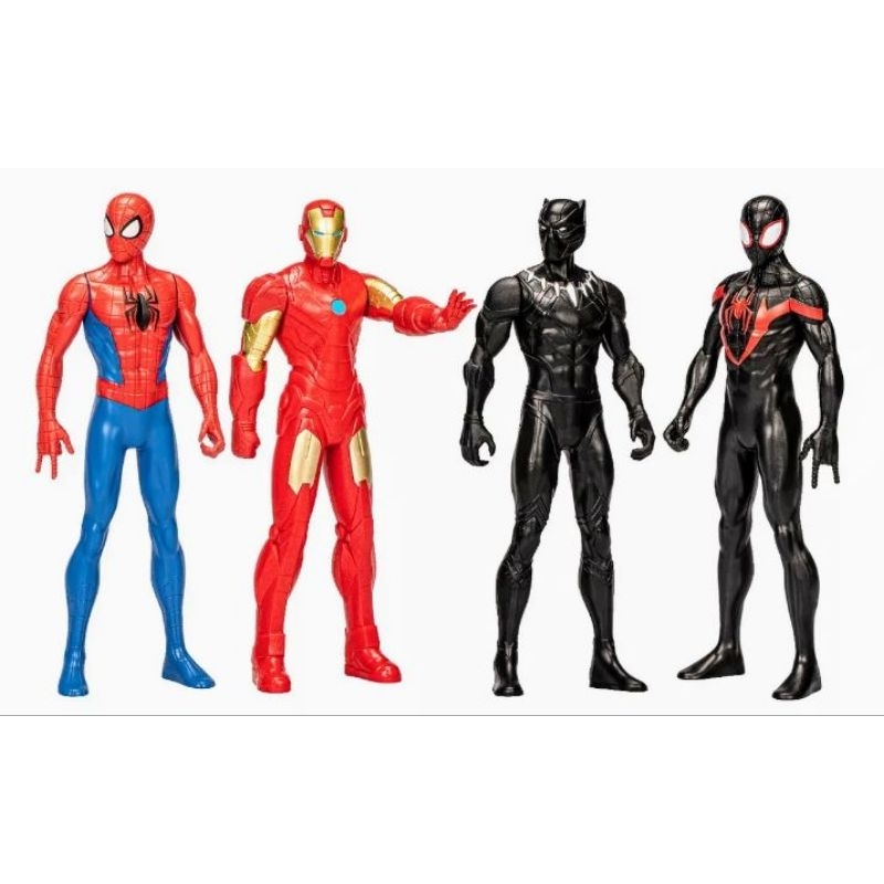 Boneco Marvel Homem Aranha, Homem de Ferro, Morales, Pantera Negra, Capitão América - 20 Cm - Hasbro