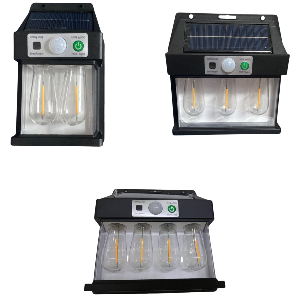 Luminarias Solar com Sensor de Movimento para Parede Externa LED Energia Solar com Filamento Colonial em Oferta na Shopee