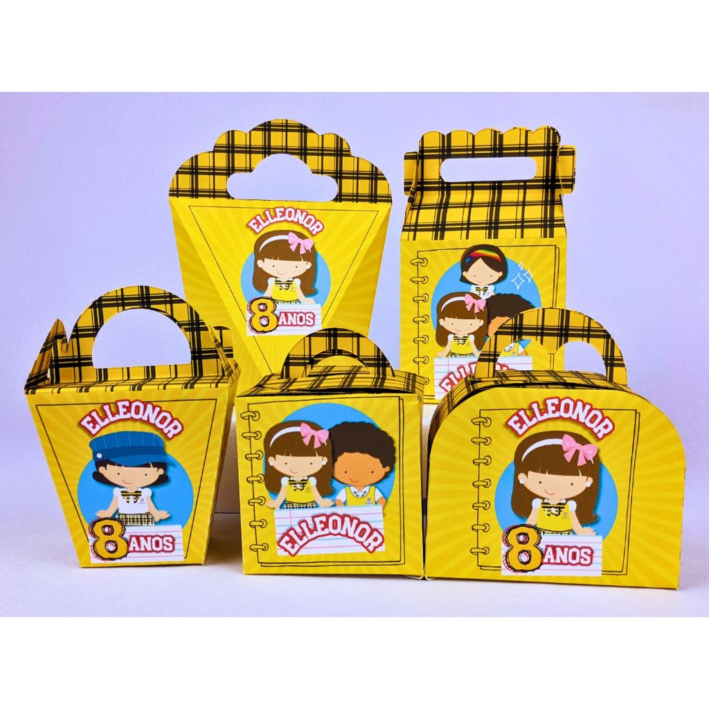 Kit 10 a 50 Caixinhas Carrossel Novela Personalizada Com Alça Lembrancinhas Festa Aniversario Festinha Lembrança