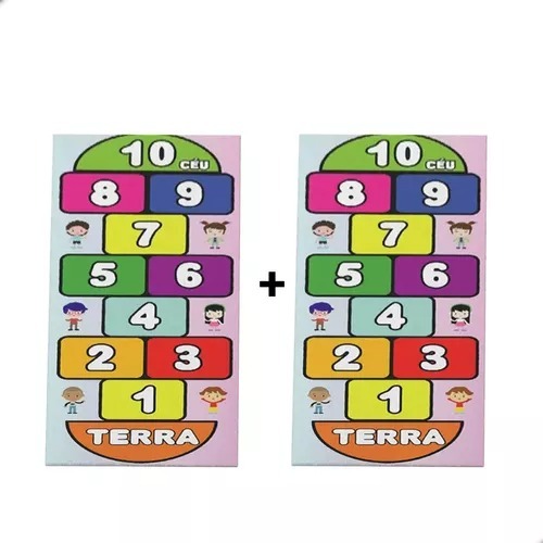 Kit 2 Tapetes Amarelinha – Presente Perfeito de Natal Educativo e Divertido para Crianças