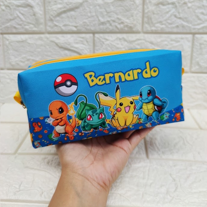 Estojo escolar Pokémon, estojo de lápis personalizado, estojo com nome em Oferta na Shopee