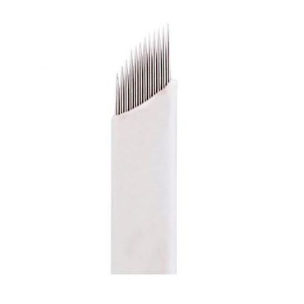 Lâmina Para Microblading Tebori 18 Flex 0,25mm Cor Branco