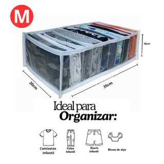 Organizador de gavetas " M " Branco /- Organizador de Guarda Roupas  -10 divisórias