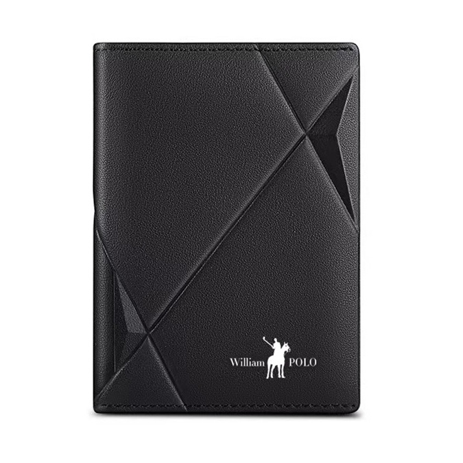 Carteira Willian Polo 100% Original Slim Vertical 3D Preto Mod POLO205265