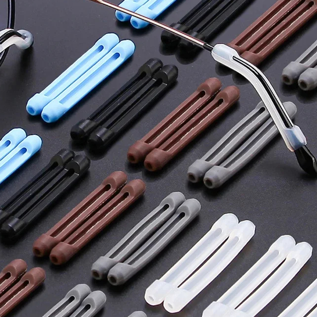 Gancho longo Anti-Slip de Silicone p/ Óculos, 1 par.