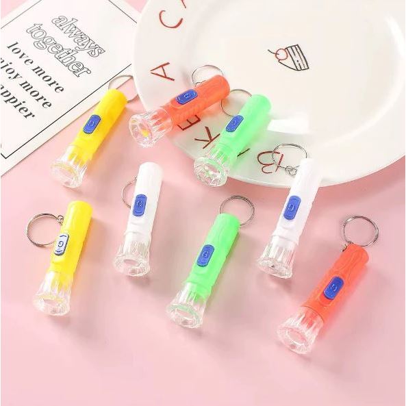 kit 10/20/30/40/50 Mini LED Lanterna Colorida Com Corda Para Chaveiro e Lembrancinha e brindes de Festa