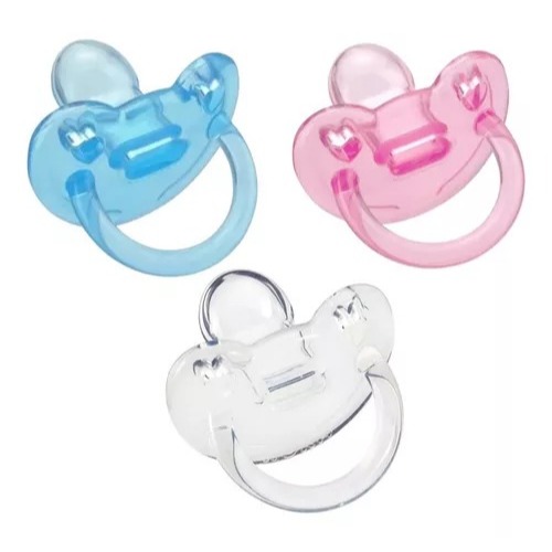 Chupeta Original Kuka Silicone Soft Anatômica - 0 A 6 Meses Tamanho 1 - Azul Rosa Natural