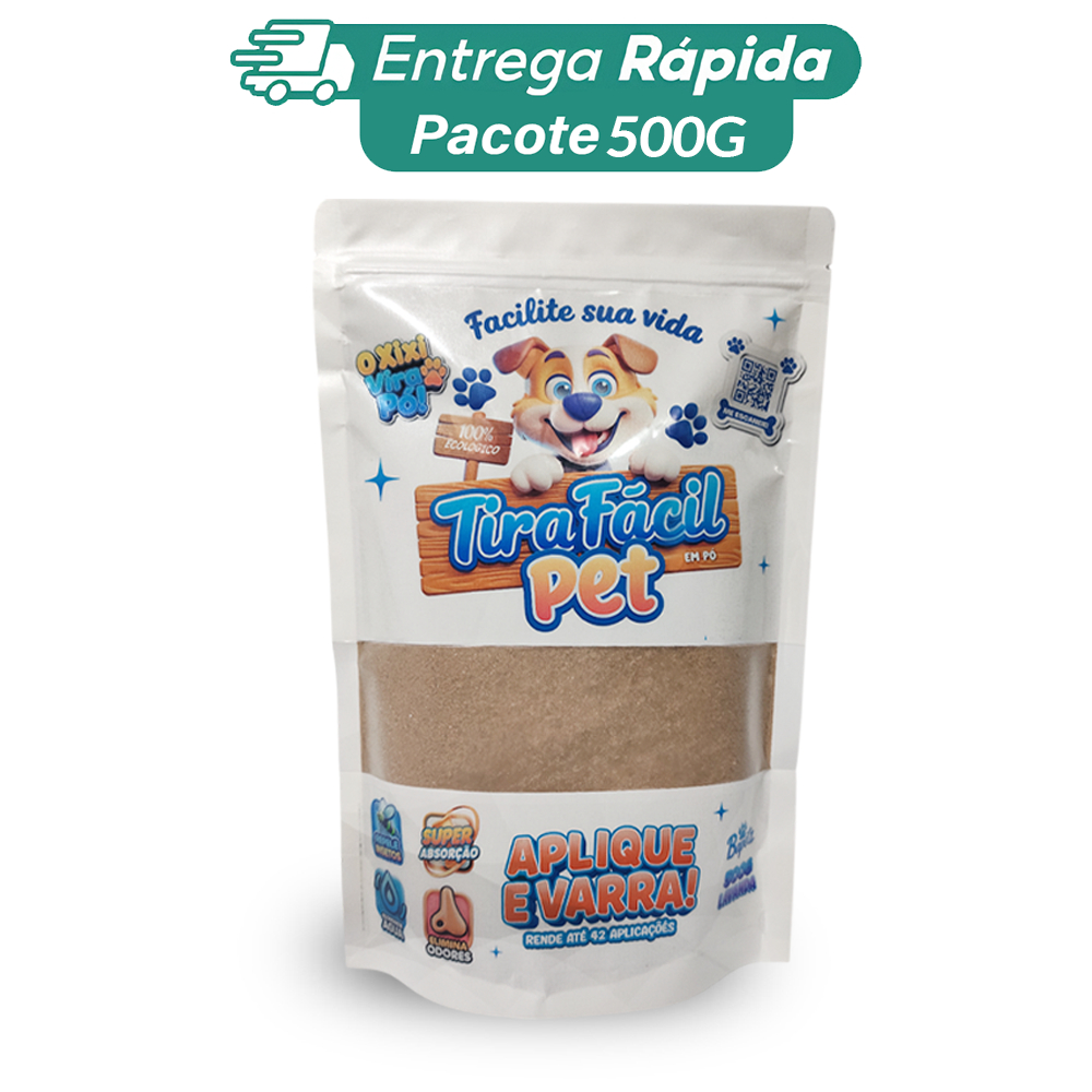 Pó Higiênico P/Cães e Gatos Tira Fácil - Seca e Absorve Cocô, Xixi, Vômito em seg - Aroma Lavanda