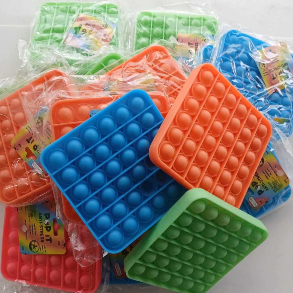Pop It Fidget Toy Bubble Sensorial Quadrado Cores Diversas Autismo Precisa Apertar Aliviar Estresse em Oferta na Shopee