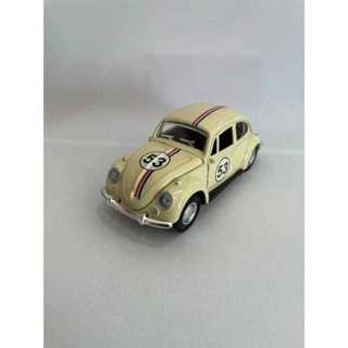 Miniatura Volkswagen Fusca Herbie 53 Bege Ícone de Estilo e Pensado em em Cada Detalhe