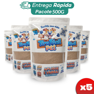 Kit 5un. Pó Higiênico 500G Tira Fácil Pet - Cães e Gatos - Absorve Cocô, Xixi, Vômito em Seg - Aroma em Oferta na Shopee