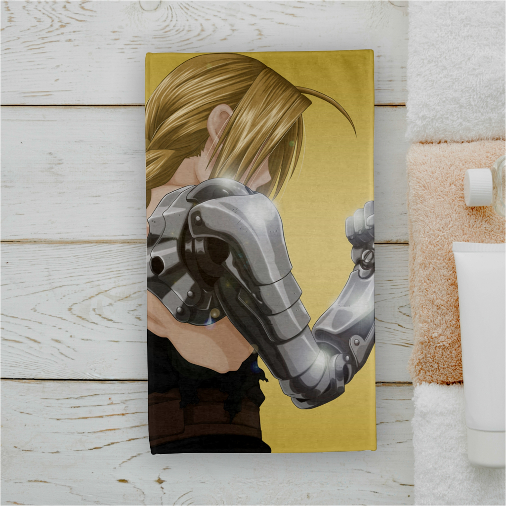 Kit Toalha de Rosto Banho - Temática FULL METAL ALCHEMIST 30x48cm