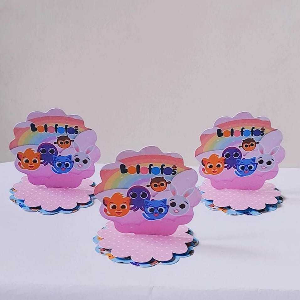 Kit Aplique 3D, 10, 20, 30 ou 40 und. Tag BOLOSFOFOS ROSA Personalizada | Lembrancinhas | Festa infantil | Aniversário