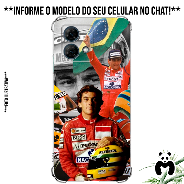 Capa Case Personalizada Celular Inspirada em Formula 1 Ayrton Senna Campeão 1988 1990 1991 Corrida em Oferta na Shopee