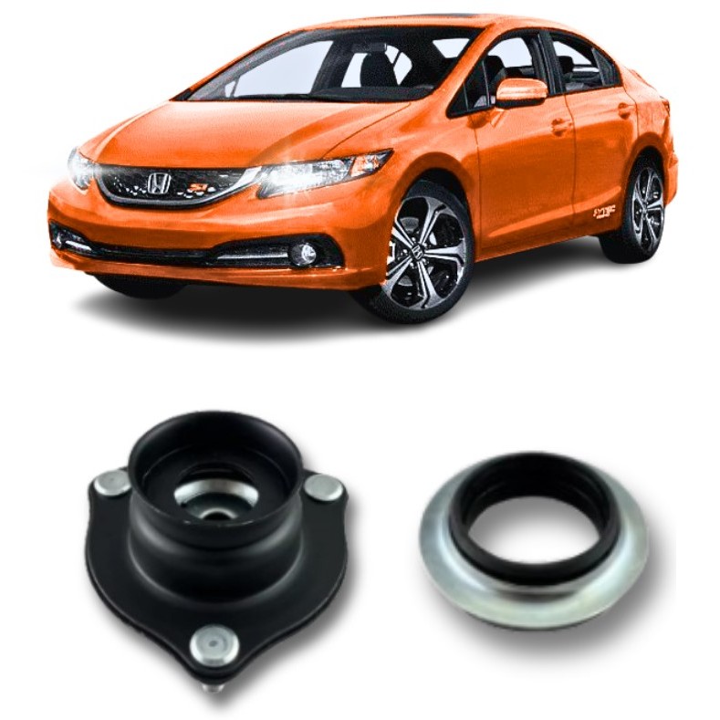 Kit Coxim e Rolamento Amortecedor Dianteiro Honda Civic 2012 2013 2014 2015 2016