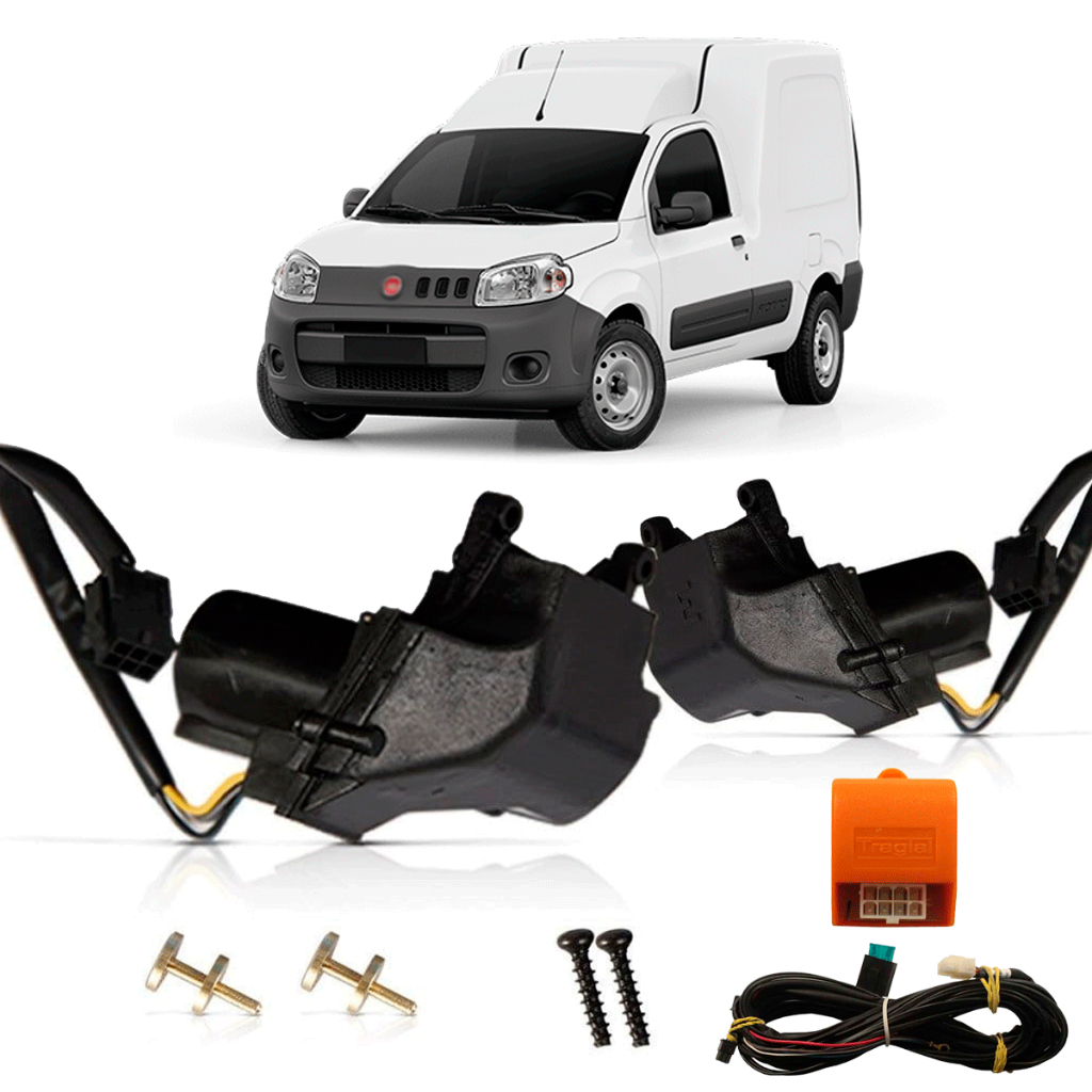 Kit Trava Elétrica Tragial NOVA FIORINO UNO NOVO 2 PORTAS em Oferta na Shopee