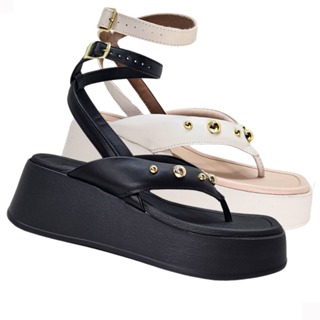 Sandália Feminina Beira Rio Flatform Anabela Plataforma Leve de Dedo Confortável em Oferta na Shopee