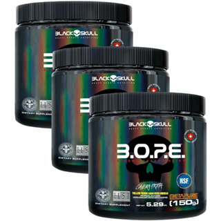 Kit 3 Unidades Pré Treino Bope 150g Black Skull - Frutas Vermelhas em Oferta na Shopee