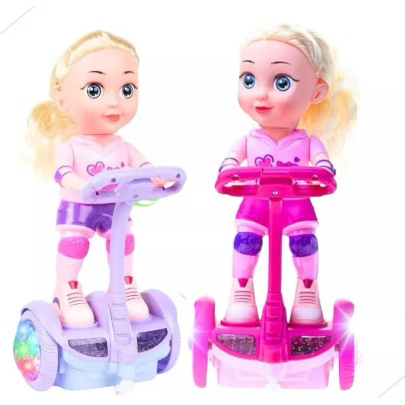 Boneca Com Patinete Hoverboard Giratório Som Luz Bate Volta Brinquedo Girl Presente De Natal em Oferta na Shopee