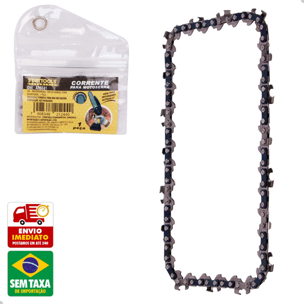 Corrente para Mini Motoserra Elétrica 6'' Polegadas StarTools AR0741