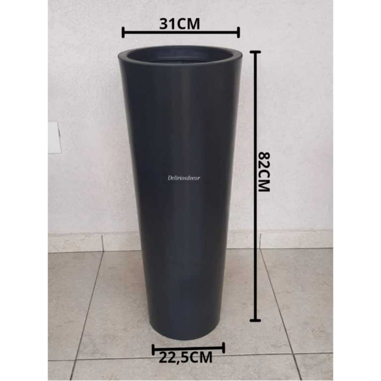 Vaso de Planta Decorativo Reciclável em Polietileno, Vaso Liso IBIZA 111 em Oferta na Shopee