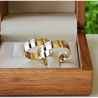 Par de Aliança Moeda Antiga Casamento Noivado 6MM 2Frisos Lateral + Anel e Gravação em Oferta na Shopee