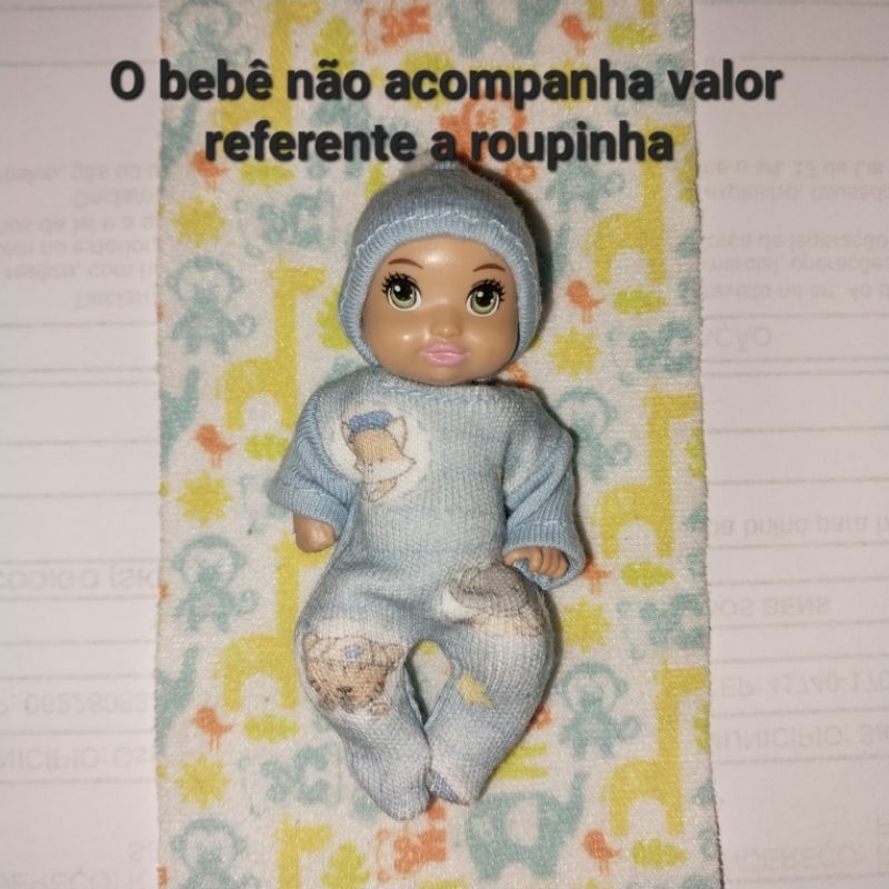 Roupa para bebê da bar'bi_e selva azul claro( BEBÊ NÃO ACOMPANHA VALOR REFERENTE A ROUPA)