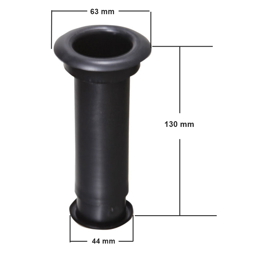 aero duto 1" polegada com acabamento expansor para mini bob mini alto falante — imagem 2 de 2