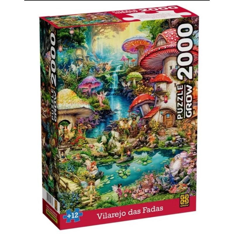 Jogo Puzzle Quebra Cabeça 2000 Peças Vilarejo Das Fadas Grow