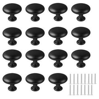 15x Puxador de armário preto moderno para cozinha/banheiro + parafuso