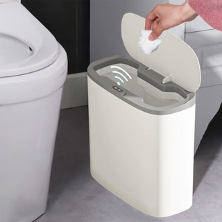 Lixeira Inteligente com Sensor Automático Abre Fácil em Toque Cesto Lixo Banheiro Cozinha…