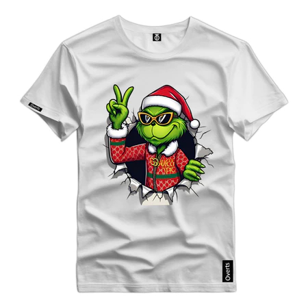 Camiseta Unissex Estampada Grinch Personagem Natal 2024 Camisa Algodão