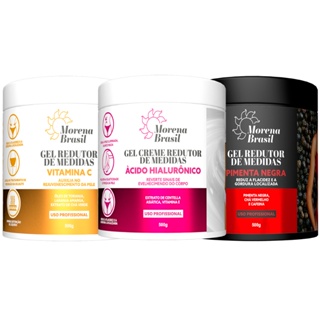 Kit Gel Redutor de Medidas Morena Brasil - Redução de Celulites, Gordura Abdominal, Previne Flacidez em Oferta na Shopee