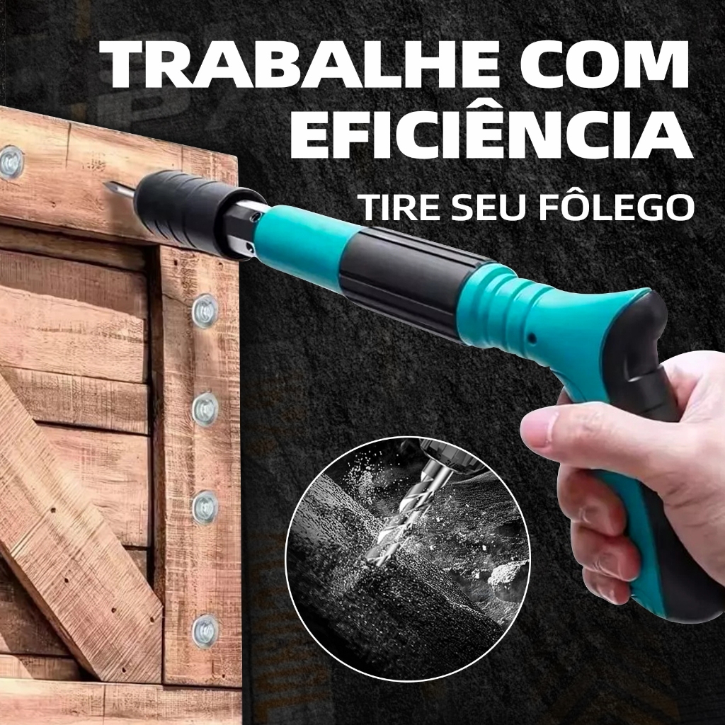 Pistola De Drywall Fixação De Ação Direta Finca Pinos + 10 Pinos Gesso Concreto Madeira Parafuso