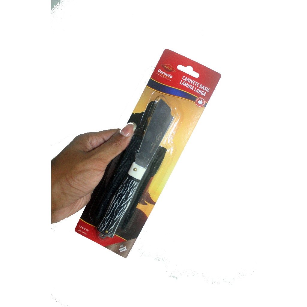 Canivete Com Bainha de Bolso Promoção Para Montaria Inox Envio Imediato
