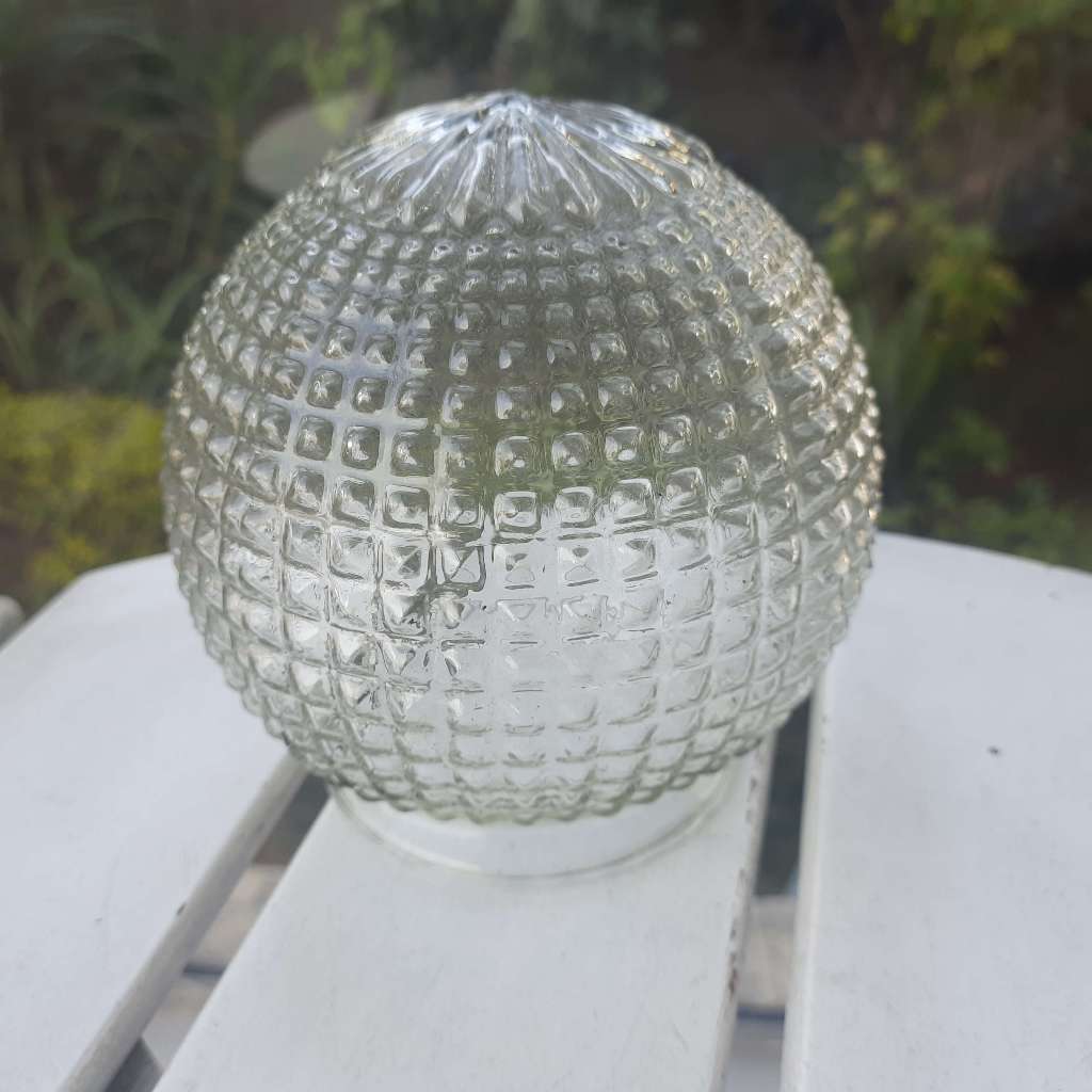 Cúpula antiga em vidro bico-de-jaca para lustre antigo ou luminária antiga
