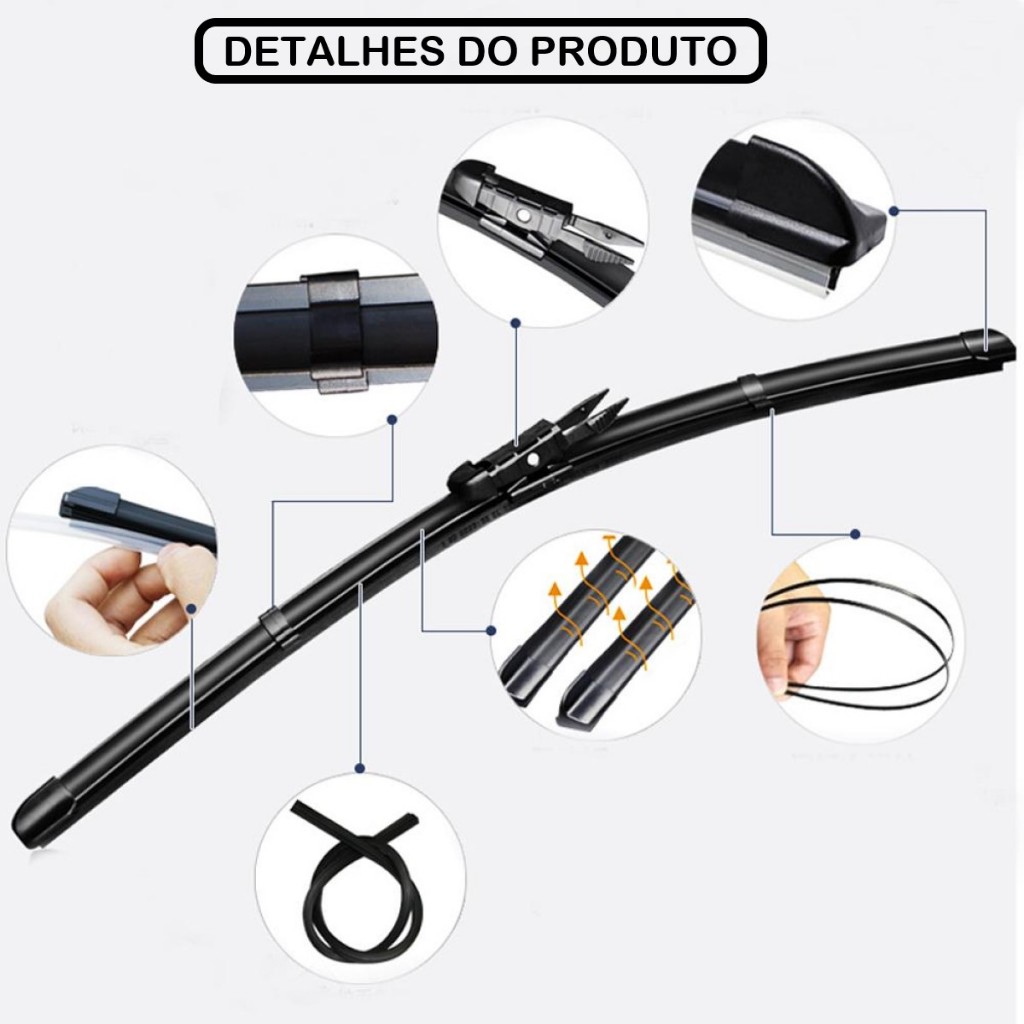 Par Palhetas  Limpador De Parabrisa Silicone Chuva Cronos 2018 A 2024