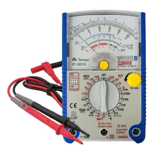 Multímetro Analógico Et-3021c Minipa Cat III 500v em Oferta na Shopee