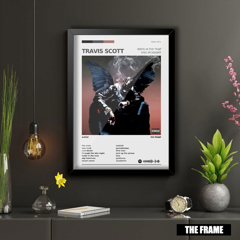Quadro Decorativo A4/A3 Spotify Album Birds In The Trap Sing McKnight Travis Scott
