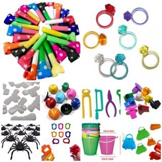 Kit 100 MINI Brinquedos COM 10 TIPOS DE BRINQUEDO DIFERENTE Festa Infantil PRENDA em Oferta na Shopee