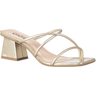 Tamanco Feminino Sandália Salto Bloco Quadrado Tiras Blogueira Confortável Original GiGil em Oferta na Shopee