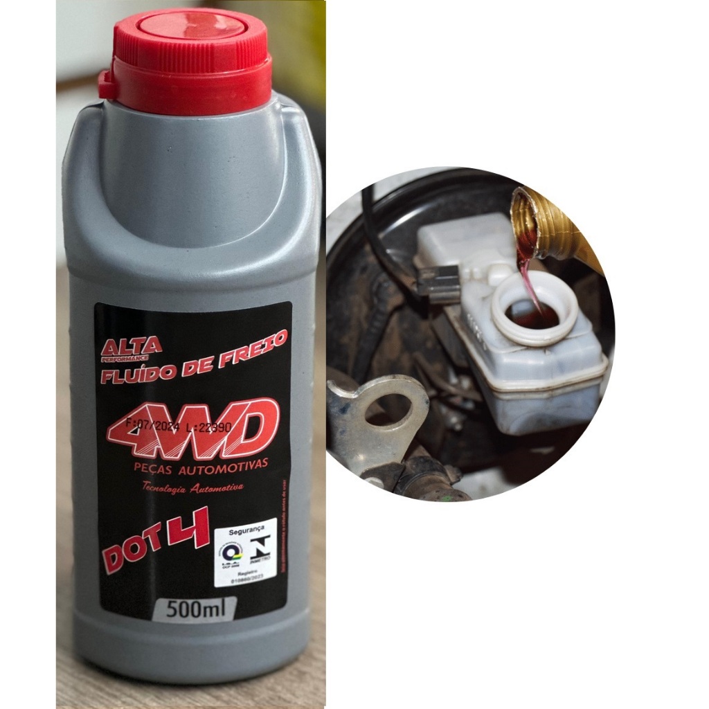 Fluído de Freio Dot4 500ml Aplica em carros motos caminhão vans onibus LEIA A DESCRIÇÃO