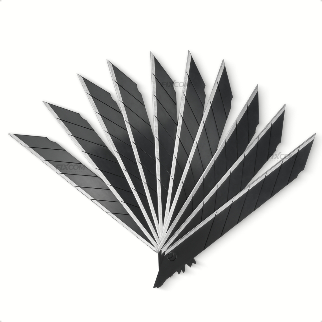 Lâminas 30 Graus Black Aço Carbono Estilete 9mm Kit 100 Un em Oferta na Shopee