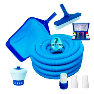 Kit Limpeza de Piscina 7m De Mangueira Teste Cl Ph + Clorador em Oferta na Shopee